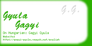 gyula gagyi business card